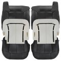 Driver Passenger Side Bottom Top Lean Back Foam Cushions Black Leather Seat Covers For Chevy Silverado Gmc Sierra 1999 2000 