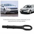 Towing Hook Black Car Tow 1t0 805 615 A Heavy Duty Eye Bumper Trailer Ring Replacement For R32 Rabbit Eos Cc