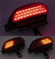 Httmt Mt450-001- Us Smoked Tri-bar Wide Fender Led Tail Light Bracket Compatible With H-d Fxst Fxstb
