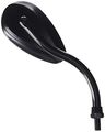 Newxtreme 942010b Universal Teardrop Mirror Black Convex Glass In X 2 4 Lens 6 875 Stem Windshield Mount Left Side 