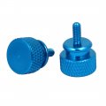 Uxcell Computer Pc Case M3x7mm Aluminum Alloy Knurled Thumb Screws Sky Blue 10pcs