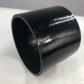 4 To I D Universal 4-ply Straight Silicone Hose Coupler Black With Ss T-clamps 