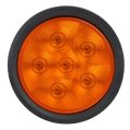 4 Pack In 6 Led Round Amber Side Marker Trailer Tail Lights Universal Waterproof Surface Mount Clearance Indicator For Truck 