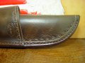 Custom Cross Draw Sheath For A Bk 2 And The 1o Knife Hand Tooled Dyed Dark Brown 