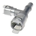 Heater Hose Connector For Chevy Silverado 3500 2001 To 2006 Aluminum Plastic Rubber Silver 90 Degrees T Shaped Part Number 