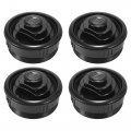 X Autohaux 4pcs 63mm Air Conditioning Deflector Outlet Side Roof Round Vent Ventilation For Car Rv Bus Black 