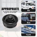 X Autohaux 4pcs 63mm Air Conditioning Deflector Outlet Side Roof Round Vent Ventilation For Car Rv Bus Black