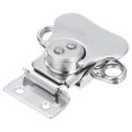 Butterfly Twist Latch 2 17 Inch Alloy Spring Loaded Keeper Toggle Clamp Draw For Case Box Suitcases Wooden Silver 