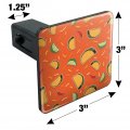 Delicious Taco Fiesta Pattern With Chili And Lime Tow Trailer Hitch Cover Plug Insert