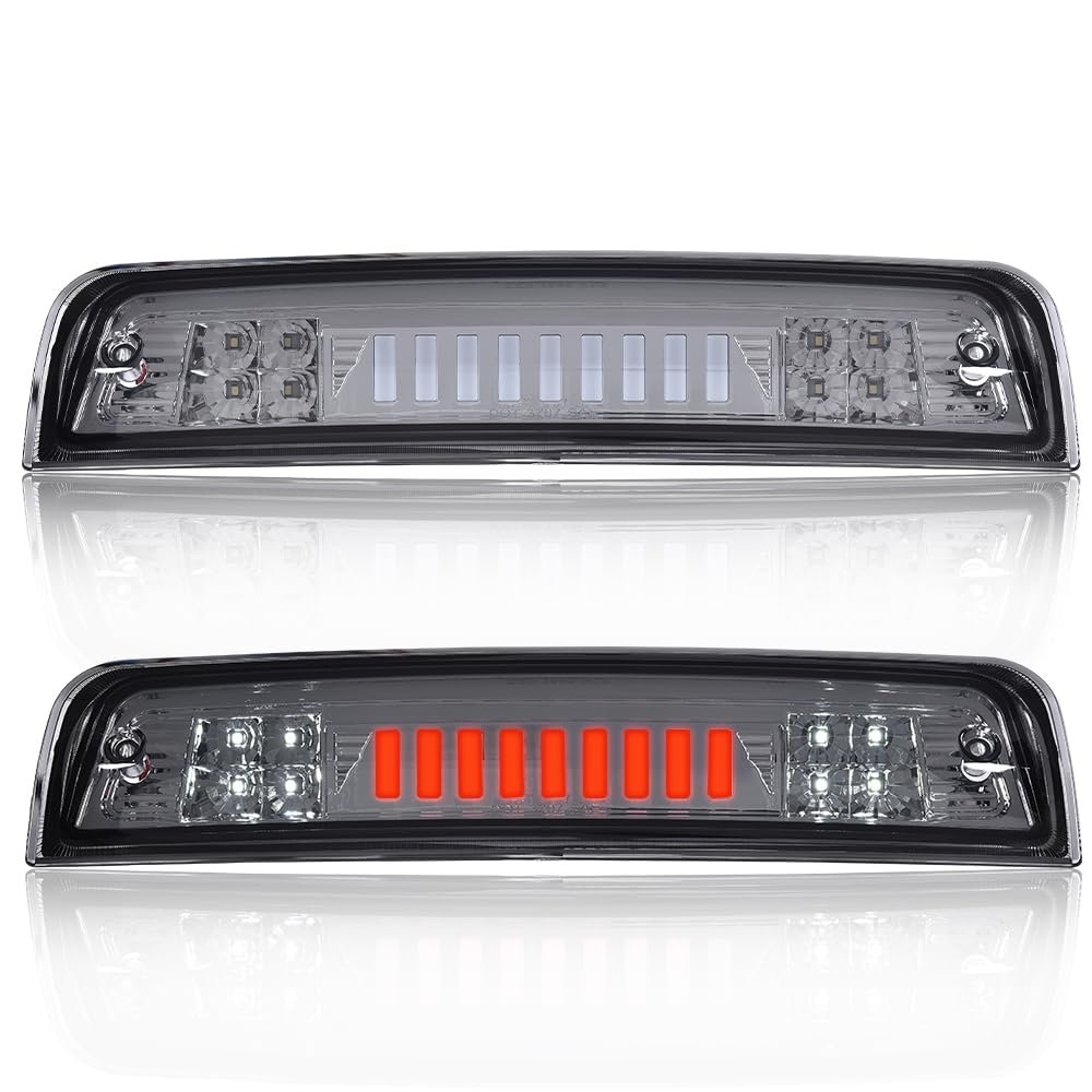 Led Bar 3rd Brake Light For Dodge Ram 1500 2500 3500 2009-2017 High Mount Stop Rear Tail Cargo Lamps I Type Smoke Lens Chrome