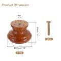 6pcs Wooden Knobs 37mm 1 5 Round Kitchen Cabinet Single Hole Drawer Pull Hardware Handles Decorative Furniture For Dresser