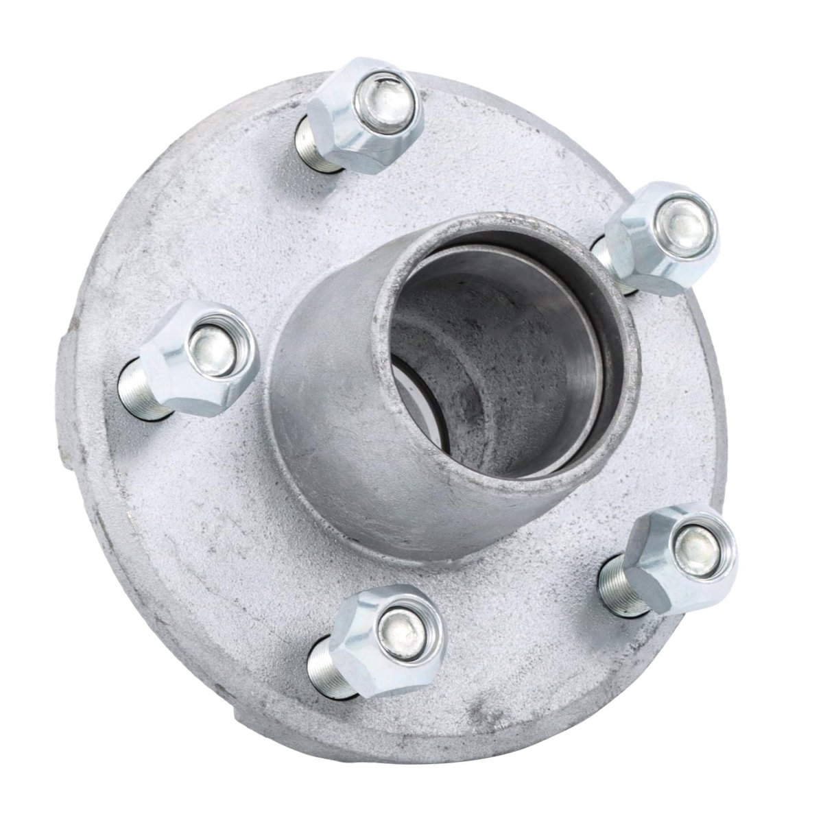5 On 4 Inch Galvanized Trailer Hub Replacement For 1 2000 Lbs Spindle