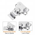 Uxcell Twist Latches Iron Spring Loaded Butterfly Latch For Toolbox Suitcases Wooden Box 3 1x2 6 2pcs