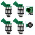 Fuel Injector Ocpty 4pcs 1 Holes Replacement Injectors Engine Part Fit For 1998-2004 Nissan Frontier 1996-1997 Pickup 2000-2004