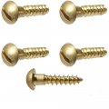 6 X 1 2 Solid Brass Round Head Wood Screw Qty00 Pieces Slotted Drive Number Size 1 Length 