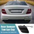 Uxcell Rear Bumper Tow Hook Cover For Mercedes E-class W213 S213 2017-2020 Eye Cap No A2138853701 Glossy Black