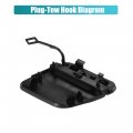 Uxcell Rear Bumper Tow Hook Cover For Mercedes E-class W213 S213 2017-2020 Eye Cap No A2138853701 Glossy Black
