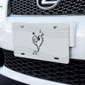 Graphics More Treble Bass Clef Heart Music Black White Novelty Metal Vanity Tag License Plate