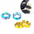 Ihreesy Bike Headset Spacer 4 Pieces Titanium Alloy Bicycle Stem Threadless Spacers Silver