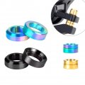 Ihreesy Bike Headset Spacer 4 Pieces Titanium Alloy Bicycle Stem Threadless Spacers Silver
