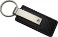 Au-tomotive Gold Compatible Keychain And Keyring For Dodge Srt Hellcat Carbon Fiber Texture Leather Gun Metal