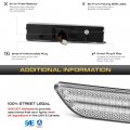 Vipmotoz Full Led Chrome Front Side Marker Lights Compatible With 1980-1986 Ford F100 F150 F250 F350 Bronco Housing Clear Lens