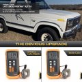 Vipmotoz Full Led Chrome Front Side Marker Lights Compatible With 1980-1986 Ford F100 F150 F250 F350 Bronco Housing Clear Lens