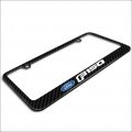 Ipick Image Made For Ford F-150 2015 Up Black Real 3k Carbon Fiber Glossy Finish License Plate Frame