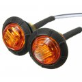 Ricoy 3 4 Round Led Underbody Rock Front Rear Side Marker Indicators Light Waterproof 12v For Car Truck Pack Of 10 Yellow 