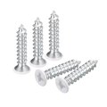St4x18mm White Screws Self Tapping 100pcs Flat Head Phillips Wood For Woodworking 