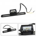 Topteng Universal License Plate Bracket Motorcycle Mounting With Light Fits For Most Of