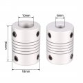 Uxcell 6mm To 10mm Aluminium Alloy Shaft Coupling Flexible Coupler Motor Connector Joint L25xd18 Silver