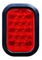 5x3 In Rectangle Led Stop Turn Tail And Backup Reverse Lights 6 Pack With 4 Red 2 White 12v Kit For Semi Trailers Trucks 