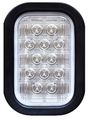 5x3 In Rectangle Led Stop Turn Tail And Backup Reverse Lights 6 Pack With 4 Red 2 White 12v Kit For Semi Trailers Trucks