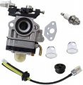 Carburetor For Kragen Zooma 33cc 36cc Gas Scooter Pocket Bike 2 Stroke With Fuel Line Grommet Spark Plug 