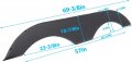 Hecasa Pair Tandem Trailer Fender Skirts For Rvs Campers And Trailers Left Right Black Strong Flexible Durable