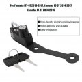 Qiilu Motorcycle Helmet Lock With Keys Anti Theft Kit For Mt 07 Fz 2014-2017 Fj-07 2014-2016