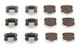 Z26-1185f Carbon Fiber Ceramic Front Brake Pads For Chevrolet Corvette 2006 To 2013 Performance Street Warrior Upgrade With 