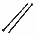 Uxcell M3x100mm Fully Thread Hex Socket Head Knurled Cap Screw Bolt Black 5pcs