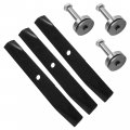 Caltric 3x Spindle Shaft And Blade Compatible With John Deere F510 46 Deck 1990 1991 1992 1993 1994 1995 1996 1997-2000
