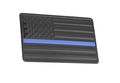 Usa American Embossed Stainless Steel Metal Flag For Cars Trucks Show Support Of Police And Law Enforcement Officers 3 12 X 2 