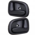 Door Handles Interior Driver Passenger Side Replacement Fit 1994-1997 For Corolla Geo Prizm Inside Texture Black 2pcs 