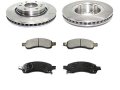 Front Ceramic Brake Pads And Rotor Kit Compatible With 2006-2009 Gmc Envoy 4 2l 6-cylinder 