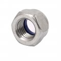 Aexit 304 Stainless Nails Screws Fasteners Steel Nylock Nylon Insert Hex Lock Nuts Silver Tone Nut Bolt Sets M18 2pcs