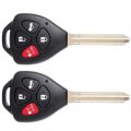 Ocpty 2x Uncut Keyless Entry Remote Control Key Fob Transmitter Replacement For Scion Xb Wagon For Toyota Rav4 Base Sport