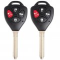 Ocpty 2x Uncut Keyless Entry Remote Control Key Fob Transmitter Replacement For Scion Xb Wagon For Toyota Rav4 Base Sport