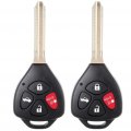 Ocpty 2x Uncut Keyless Entry Remote Control Key Fob Transmitter Replacement For Scion Xb Wagon For Toyota Rav4 Base Sport