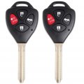 Ocpty 2x Uncut Keyless Entry Remote Control Key Fob Transmitter Replacement For Scion Xb Wagon For Toyota Rav4 Base Sport