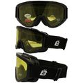 Birdz Eyewear Vulture Motorcycle Goggles Black Frame Yellow Lens 