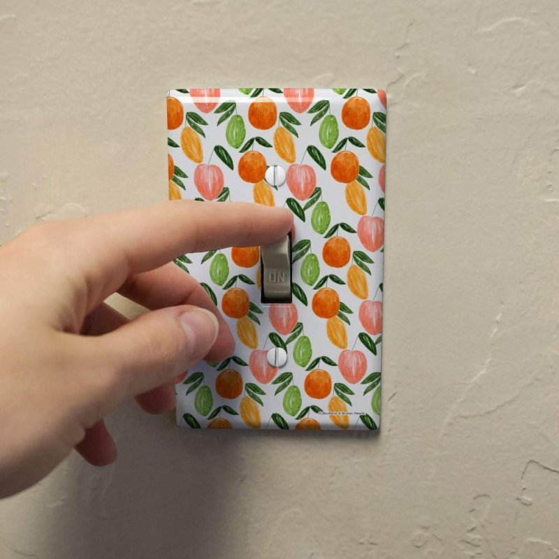Citrus Medley Lemons Limes Oranges Plastic Wall Decor Toggle Light Switch Plate Cover
